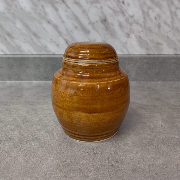 Reliquary in the shape of a small light coffee urn