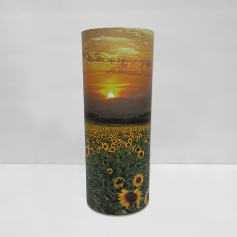 Biodegradable cardboard urn - Sunflower