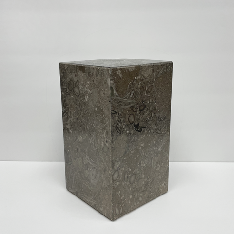 Rectangular coffee-coloured granite urn