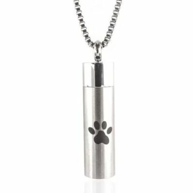 Reliquary pendant - Case with paw print - Crematorium Montreal