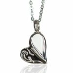 Reliquaire Pendentif - Coeur Blanc et Noir - Crématorium Montréal