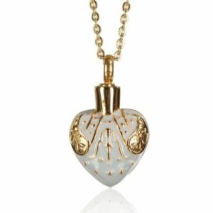 Reliquary Pendant - Heart and gold symbols - Crematorium Montreal