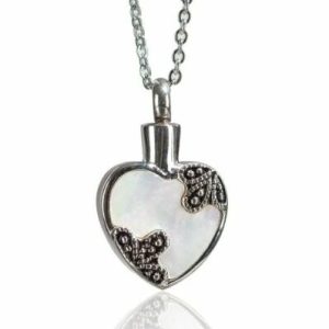 Reliquary Pendant - Engraved heart and symbols - Crematorium Montreal