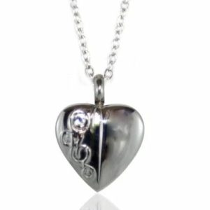 Reliquary Pendant - Plain Heart - Crematorium Montreal