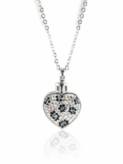 Reliquaire Pendentif - Coeur serti de fleurs