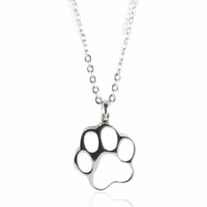 Reliquary Pendant - Hollow paw print - Crematorium Montreal