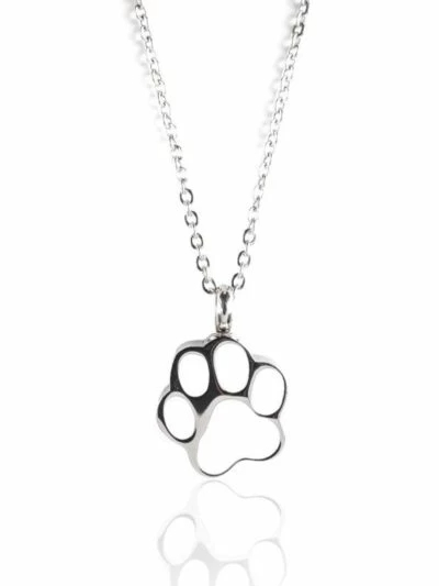 Reliquary Pendant - Hollow paw print - Crematorium Montreal