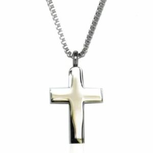 Reliquary Pendant - Smooth golden cross