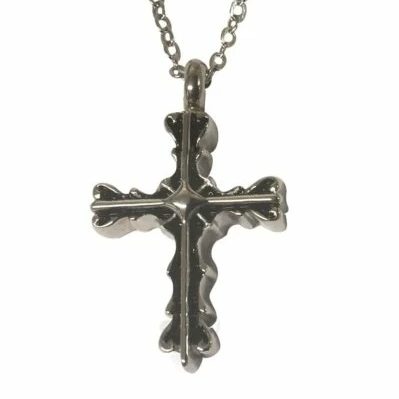 Reliquary Pendant - Wavy Cross - Crematorium Montrea