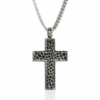 Reliquary Pendant - Textured Cross