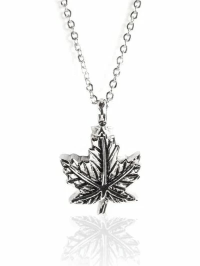 Reliquaire Pendentif - Feuille d’érable - Crématorium Montréal