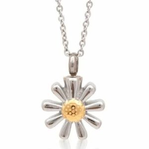 Reliquary Pendant - Daisy Flower - Crematorium Montreal