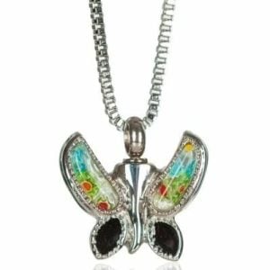 Reliquary Pendant - Butterflies with flowering wings - Crematorium Montreal