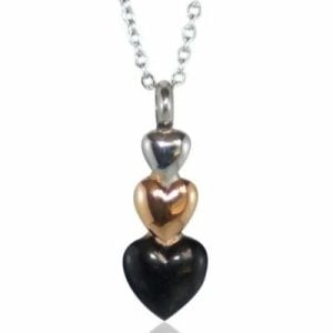 Reliquary Pendant - Three Hearts - Crematorium Montreal