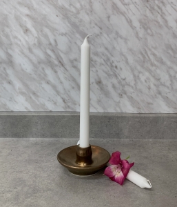 Reliquary in the shape of a gold candlestick