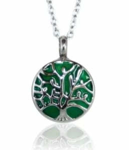 Reliquaire Pendentif – Arbre médaillon vert