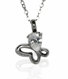 Reliquary pendant – Butterfly wings and white stone