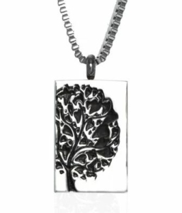 Reliquaire Pendentif – Arbre gravé sur plaque